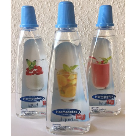 6 x édulcorant liquide Hermesetas 200 ml - végétalien, sans gluten, casher,  0 ca